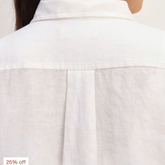 NWOT Everlane The Must-Have Shirt in White Linen 4 - Picture 3 of 7